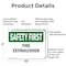 Signmission Fire Extinguisher OSHA Safety First Sign, Aluminum, 10in W x 7in L, 2PK OS-2PACK-SF-A-710-L-10618 - alternate 5